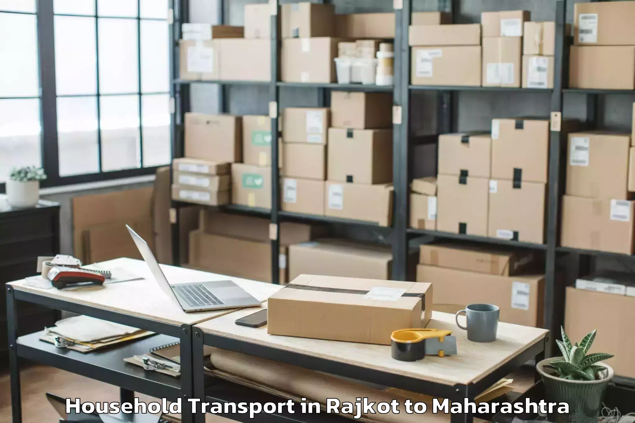 Reliable Rajkot to Nanded Airport Ndc Household Transport